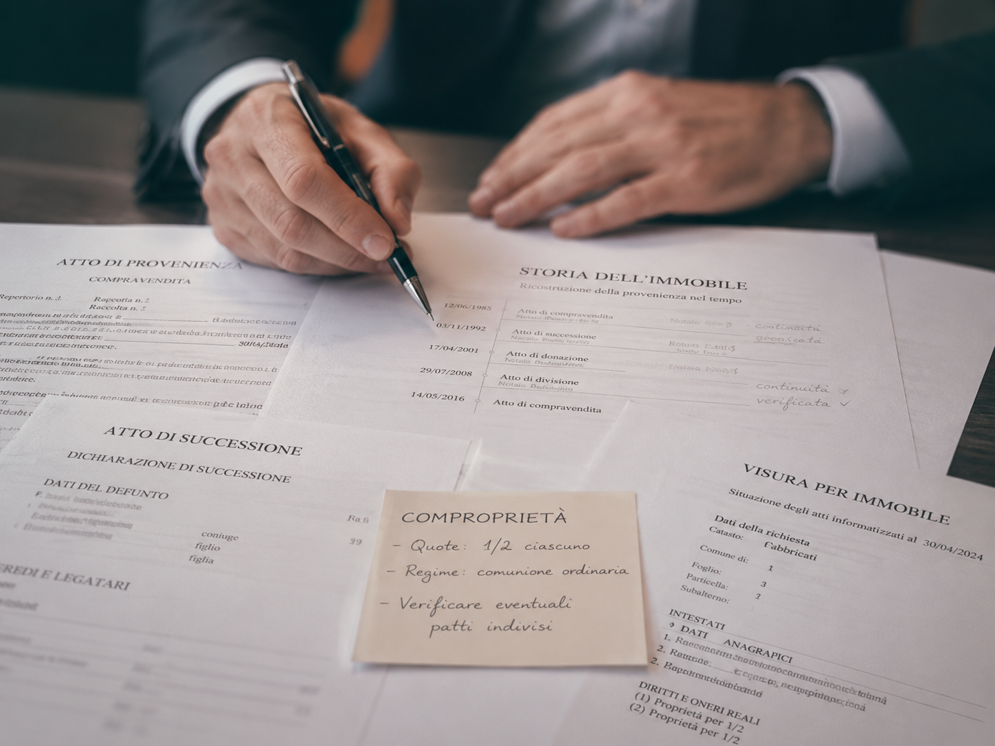 Verifica di atti e provenienza immobiliare