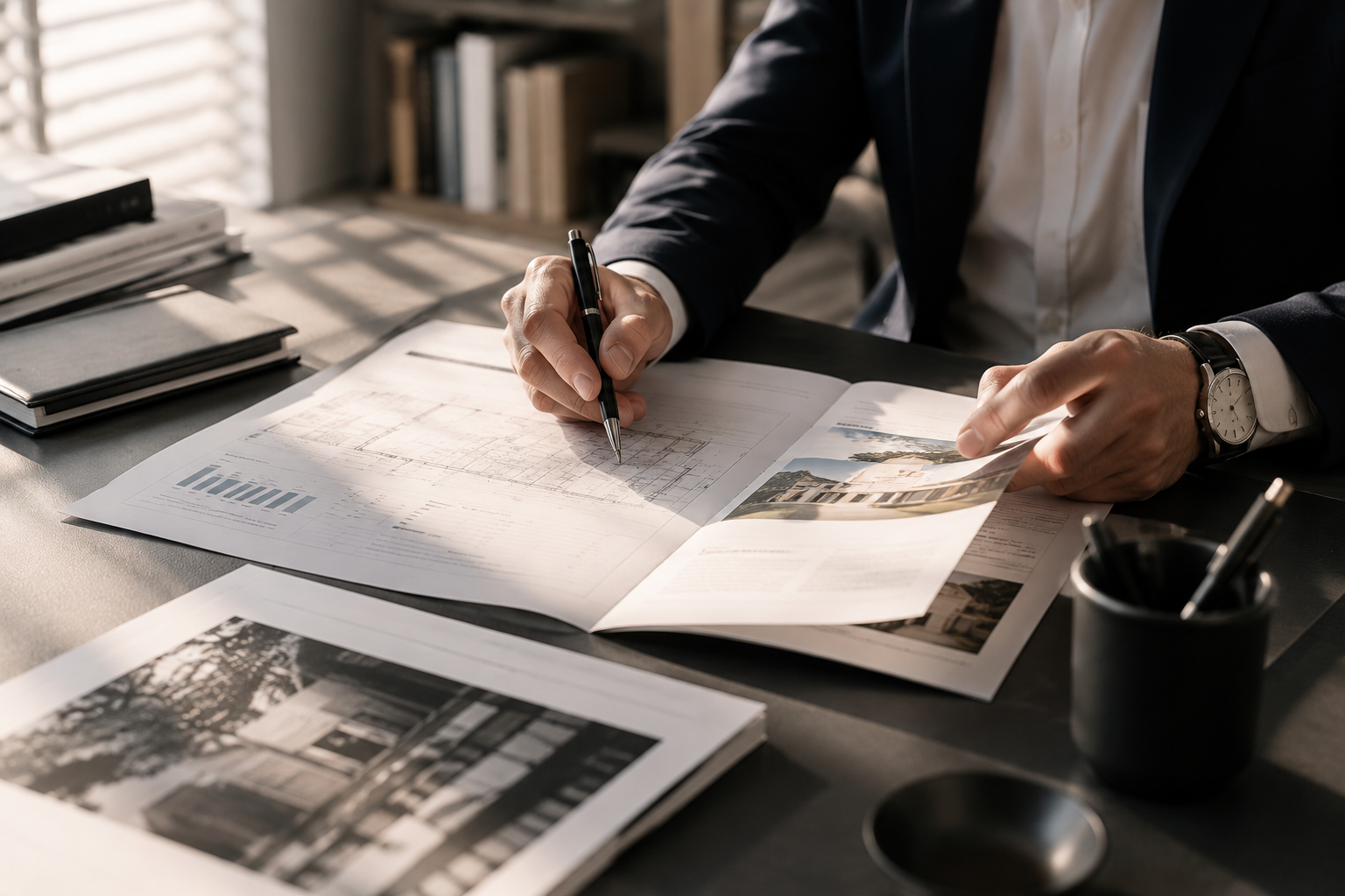 Documentazione immobiliare in studio professionale