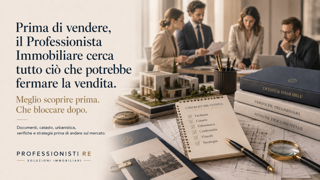 Professionista Immobiliare che esegue verifiche documentali, catastali e urbanistiche prima di vendere casa a Roma